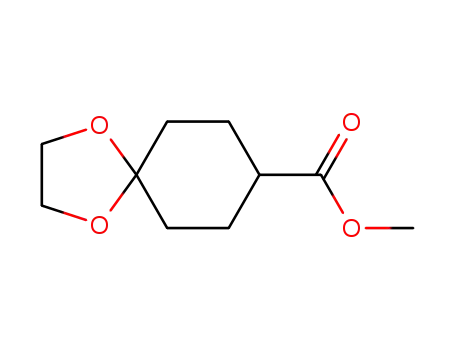 Molecular Structure of 26845-47-6 (methyl 1,4-dioxaspiro[4.5]decane-8-carboxylate)