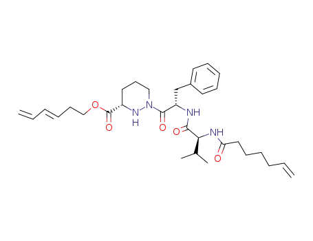 hept-6-en-1-oyl-L-valine-L-phenylalanine-hexahydropyridazine-3S-carboxylic acid hexa-3,5-dienyl ester
