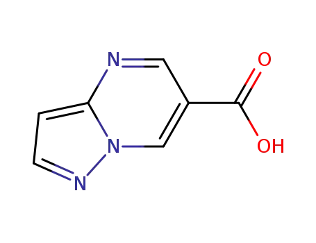 Molecular Structure of 933754-38-2 (PYRAZOLO[1,5-A]PYRIMIDINE-6-CARBOXYLIC ACID)