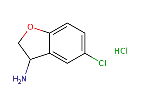 Molecular Structure of 669-45-4 (5-CHLORO-2,3-DIHYDRO-BENZOFURAN-3-YLAMINE HYDROCHLORIDE)