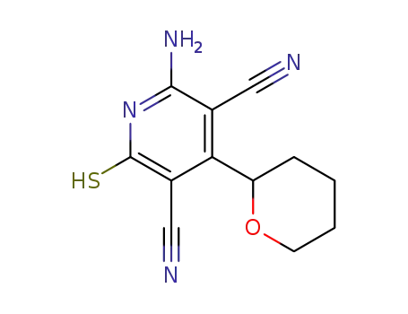 2-amino-6-mercapto-4-(tetrahydro-2H-pyran-2-yl)pyridine-3,5-dicarbonitrile