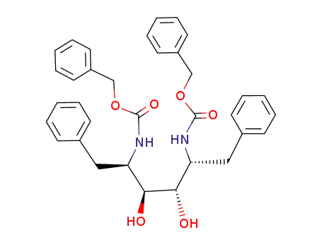 Molecular Structure of 153223-10-0 ((2R,3S,4S,5R)-2,5-bis[N-(benzyloxycarbonyl)amino]-1,6-diphenyl-3,4-hexanediol)