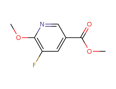 Molecular Structure of 953780-40-0 (Methyl 5-fluoro-6-Methoxynicotinate)