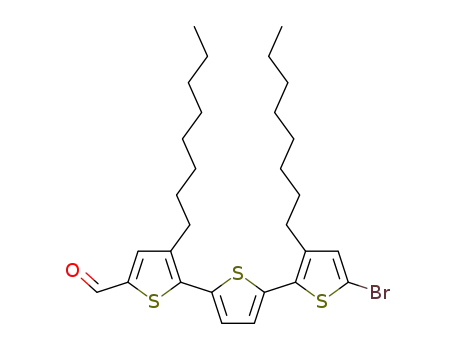 Molecular Structure of 1342311-48-1 ((5''-bromo-3,3''-dioctyl-[2,2':5',2''-terthiophene]-5-carbaldehyde)