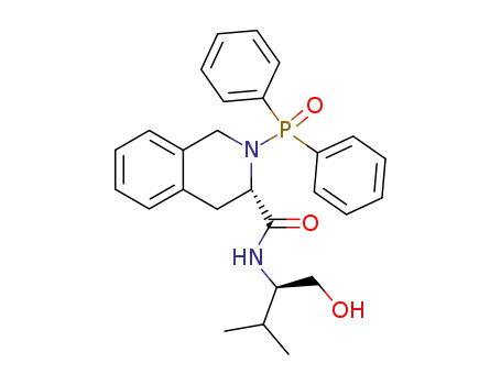 Molecular Structure of 608533-90-0 ((S)-2-(Diphenyl-phosphinoyl)-1,2,3,4-tetrahydro-isoquinoline-3-carboxylic acid ((R)-1-hydroxymethyl-2-methyl-propyl)-amide)