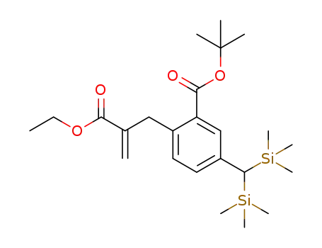 tert-butyl 5-(bis(trimethylsilyl)methyl)-2-(2-(ethoxycarbonyl)allyl)benzoate