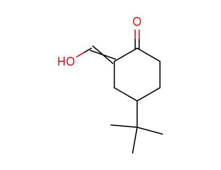 Molecular Structure of 22252-96-6 (Cyclohexanone, 4-(1,1-dimethylethyl)-2-(hydroxymethylene)-)