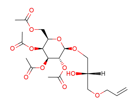 Acetic acid (2R,3S,4S,5R,6R)-3,5-diacetoxy-2-acetoxymethyl-6-((S)-3-allyloxy-2-hydroxy-propoxy)-tetrahydro-pyran-4-yl ester