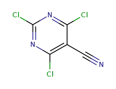 Molecular Structure of 3029-64-9 (2,4,6-TRICHLORO-5-CYANOPYRIMIDINE)