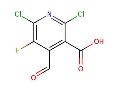3-Pyridinecarboxylic acid, 2,6-dichloro-5-fluoro-4-formyl-