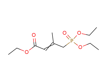 Molecular Structure of 39760-56-0 ((E)-4-(DIETHOXY-PHOSPHORYL)-3-METHYL-BUT-2-ENOIC ACID ETHYL ESTER)