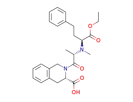 Molecular Structure of 103733-45-5 ((S)-2-{(S)-2-[((S)-1-Ethoxycarbonyl-3-phenyl-propyl)-methyl-amino]-propionyl}-1,2,3,4-tetrahydro-isoquinoline-3-carboxylic acid)