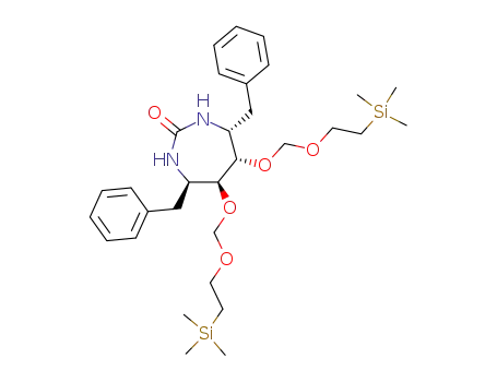 (4R,5S,6S,7R)-hexahydro-5,6-bis[2-(trimethylsilyl)ethoxymethoxy]-4,7-bis(phenylmethyl)-2H-1,3-diazepin-2-one