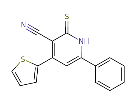 6-phenyl-2-sulfanylidene-4-thiophen-2-yl-1H-pyridine-3-carbonitrile