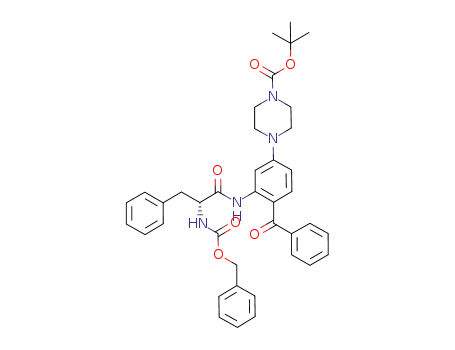 2-(benzyloxycarbonylamino)-N-[2-benzoyl-5-(4-(tert-butoxycarbonyl)piperazin-1-yl)phenyl]-3-phenylpropanamide