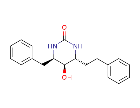 2(1H)-Pyrimidinone,
tetrahydro-5-hydroxy-4-(2-phenylethyl)-6-(phenylmethyl)-, (4R,5R,6R)-