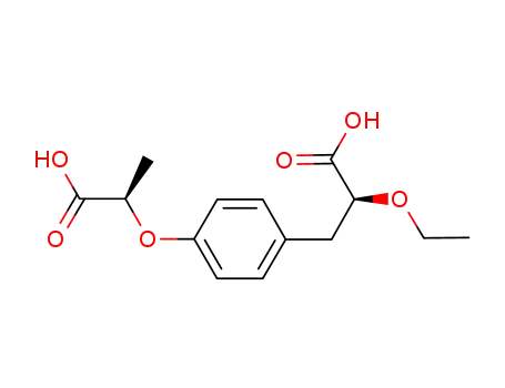 (2S,1'R)-3-[4-(1'-carboxy-ethoxy)-phenyl]-2-ethoxy-propionic acid
