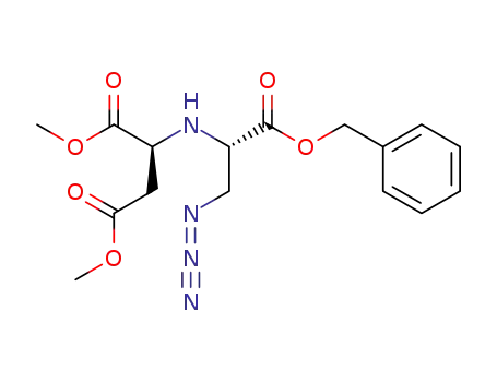 Molecular Structure of 145967-58-4 ((S)-2-((S)-2-Azido-1-benzyloxycarbonyl-ethylamino)-succinic acid dimethyl ester)