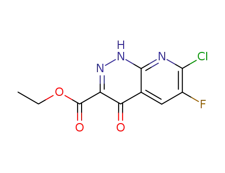 Pyrido[2,3-c]pyridazine-3-carboxylic acid,
7-chloro-6-fluoro-1,4-dihydro-4-oxo-, ethyl ester