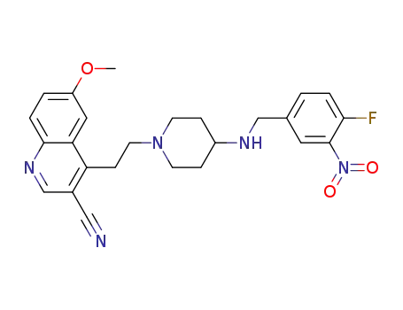 4-(2-(4-(4-fluoro-3-nitrobenzylamino)piperidin-1-yl)ethyl)-6-methoxyquinoline-3-carbonitrile