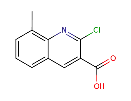 Molecular Structure of 399017-39-1 (2-CHLORO-8-METHYLQUINOLINE-3-CARBOXYLIC ACID)