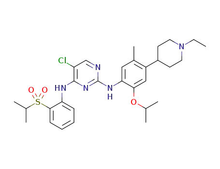 5-chloro-N<sub>2</sub>-(2-isopropoxy-5-methyl-4-(1-ethylpiperidin-4-yl)phenyl)-N<sub>4</sub>-(2-(isopropylsulfonyl)phenyl)pyrimidine-2,4-diamine