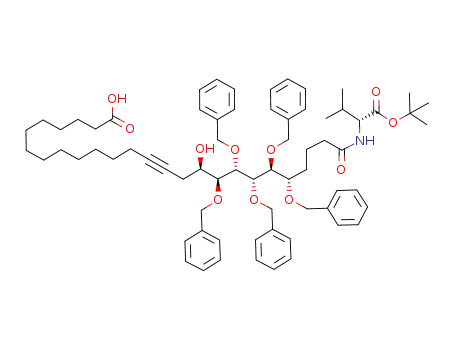 (17R,18S,19S,20S,21S,22S)-18,19,20,21,22-Pentakis-benzyloxy-25-((R)-1-tert-butoxycarbonyl-2-methyl-propylcarbamoyl)-17-hydroxy-pentacos-14-ynoic acid