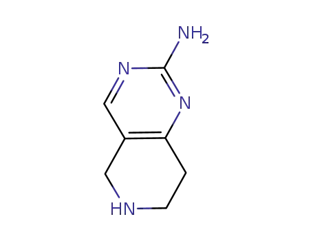 Molecular Structure of 124458-31-7 (Pyrido[4,3-d]pyrimidin-2-amine, 5,6,7,8-tetrahydro- (9CI))