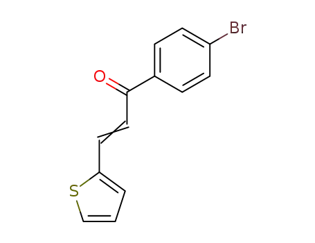 Molecular Structure of 2910-79-4 (2-Propen-1-one, 1-(4-bromophenyl)-3-(2-thienyl)-)
