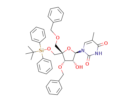 3',5'-di-O-benzyl-4'-C-(tert-butyldiphenylsilyloxymethyl)-5-methyluridine