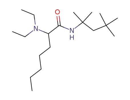 Molecular Structure of 102013-99-0 (2-diethylamino-heptanoic acid-(1,1,3,3-tetramethyl-butylamide))