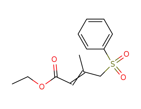 4-Benzolsulfonyl-3-methyl-but-2-ensaeure-aethylester