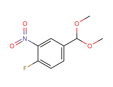Molecular Structure of 311464-46-7 (Benzene, 4-(dimethoxymethyl)-1-fluoro-2-nitro-)