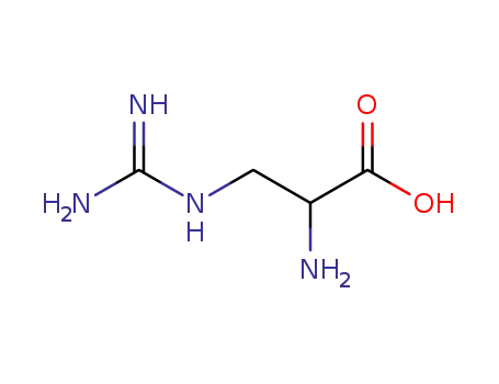 Molecular Structure of 2462-51-3 (alpha-amino-beta-guanidinopropionic acid)