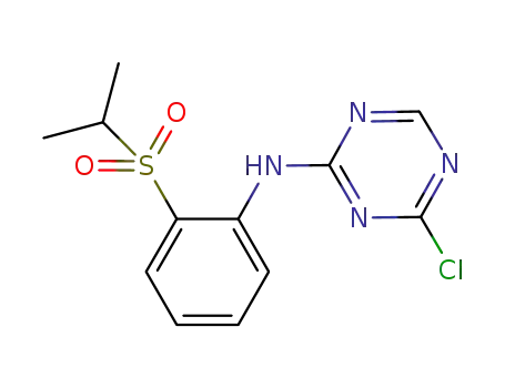 Molecular Structure of 1097920-74-5 (4-chloro-N-[2-(propane-2-sulfonyl)phenyl]-1,3,5-triazin-2-amine)
