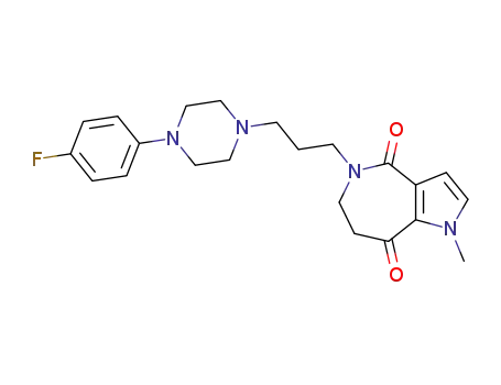 Molecular Structure of 191591-86-3 (5-[3-[4-(4-fluorophenyl)piperazin-1-yl]propyl]-1-methyl-1,4,5,6,7,8-hexahydropyrrolo[3,2-c]azepine-4,8-dione)