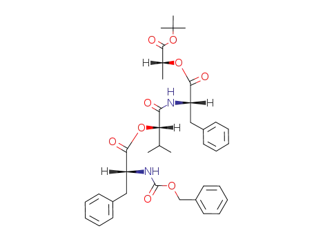 benzyloxycarbonyl D-phenylalanyl L-α-hydroxyisovaleryl L-phenylalanyl D-lactic acid t-butyl ester