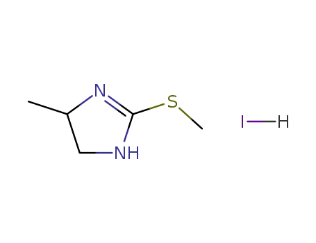 Molecular Structure of 58583-70-3 (4-METHYL-2-(METHYLTHIO)-4,5-DIHYDRO-1H-IMIDAZOLEHYDROIODIDE)