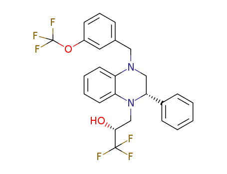 (R)-3-((S)-4-(3-trifluoromethoxybenzyl)-2-phenyl-3,4-dihydroquinoxalin-1(2H)-yl)-1,1,1-trifluoropropan-2-ol