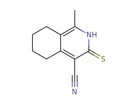 Molecular Structure of 95546-96-6 (1-Methyl-3-thioxo-2,3,5,6,7,8-hexahydro-isoquinoline-4-carbonitrile)