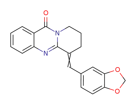 6-[1-Benzo[1,3]dioxol-5-yl-meth-(E)-ylidene]-6,7,8,9-tetrahydro-pyrido[2,1-b]quinazolin-11-one