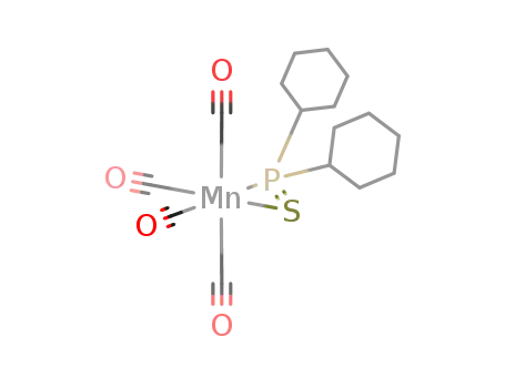 Tetracarbonyl(η2-dicyclohexylthiophosphinito)mangan(I)