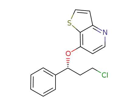 Molecular Structure of 695229-07-3 (7-[(1R)-(3-chloro-1-phenyl-propoxy)]-thieno[3,2-b]pyridine)