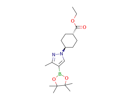 ethyl trans-4-[3-methyl-4-(4,4,5,5-tetramethyl-1,3,2-dioxaborolan-2-yl)-1H-pyrazol-1-yl]cyclohexanecarboxylate