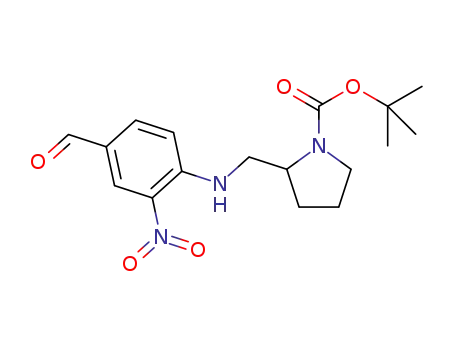 tert-butyl 2-((4-formyl-2-nitrophenylamino)methyl)pyrrolidine-1-carboxylate