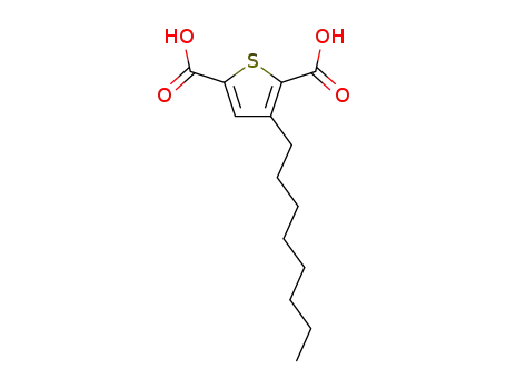 Molecular Structure of 208445-53-8 (3-octylthiophene-2,5-dicarboxylic acid)