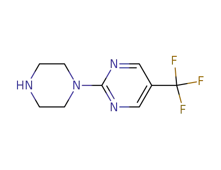 Molecular Structure of 745066-18-6 (Pyrimidine,2-(1-piperazinyl)-5-(trifluoromethyl)-)