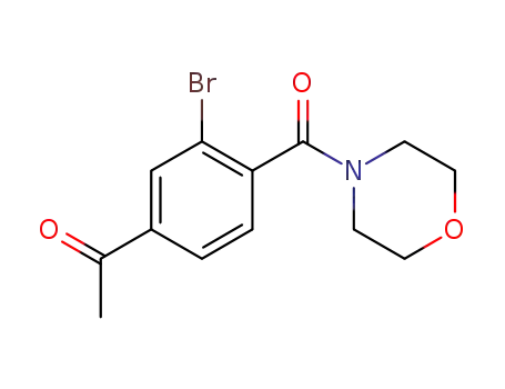 Molecular Structure of 1100768-33-9 (1-[3-bromo-4-(morpholine-4-carbonyl)-phenyl]-ethanone)