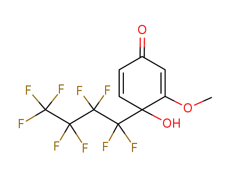 Molecular Structure of 134284-68-7 (4-Hydroxy-3-methoxy-4-perfluorobutyl-2,5-cyclohexadien-1-one)