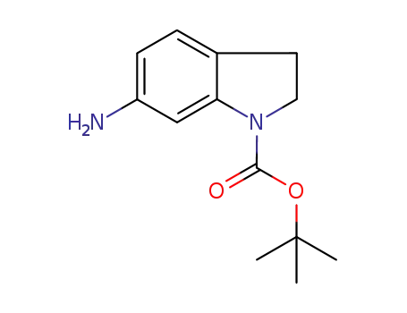 Molecular Structure of 129488-00-2 (6-AMINO-2,3-DIHYDRO-INDOLE-1-CARBOXYLIC ACID TERT-BUTYL ESTER)